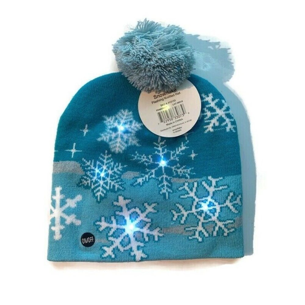 LED‎ Flashing Knitted Hats Holiday Light up Blinkin